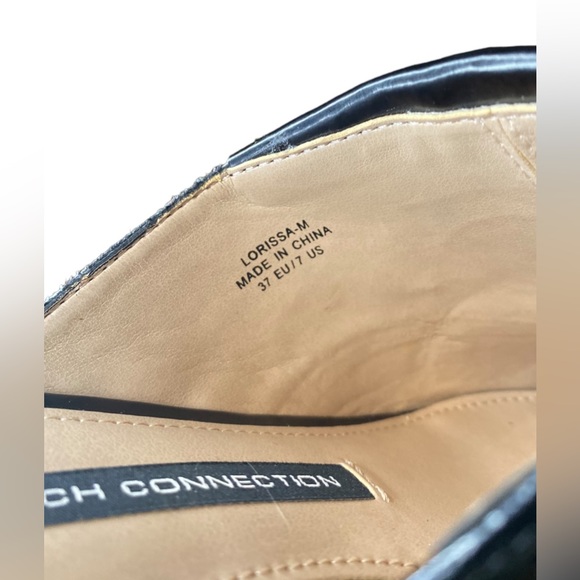 French Connection | Size 7 black shiny mules - Picture 4 of 5